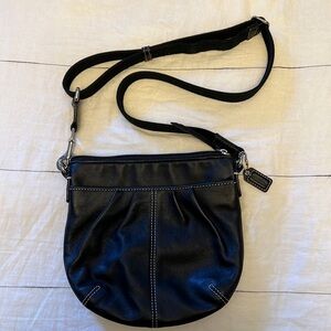 Coach Black Leather SOHO Swing Crossbody Bag